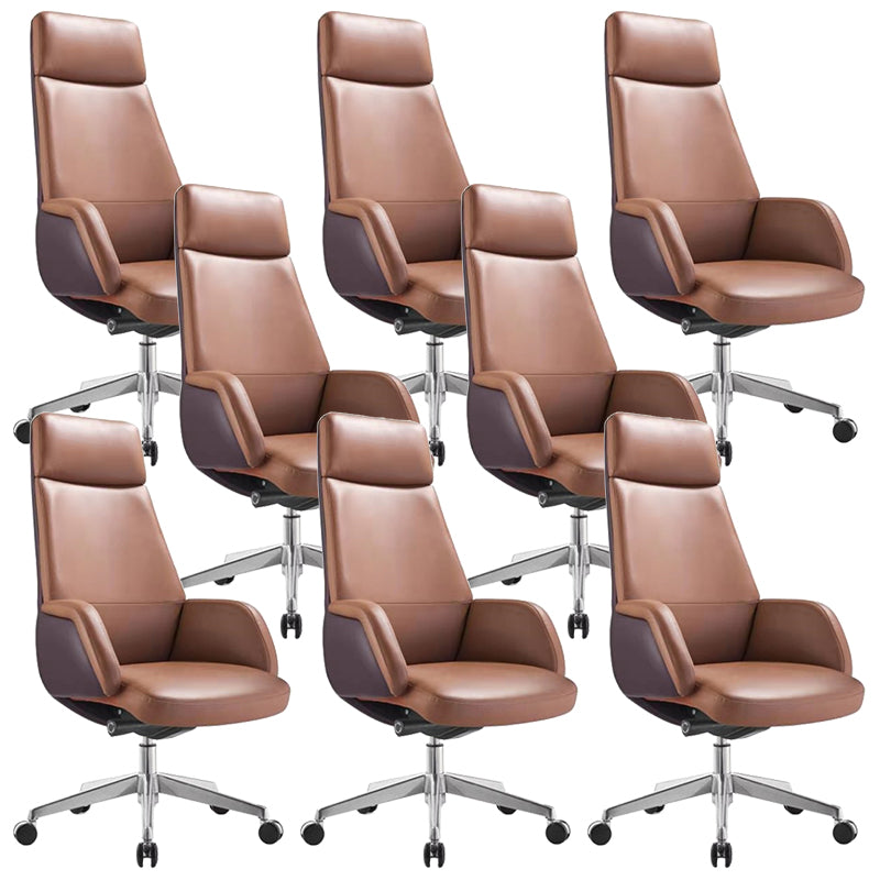 Zeitgenössischer Kunstleder Ergonomischer Stuhl High Back Conference Stuhl