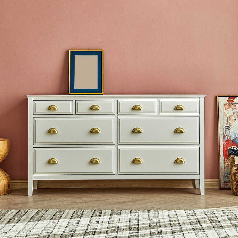 Contemporary Accent Chest with Drawers and Straight Legs in Oak