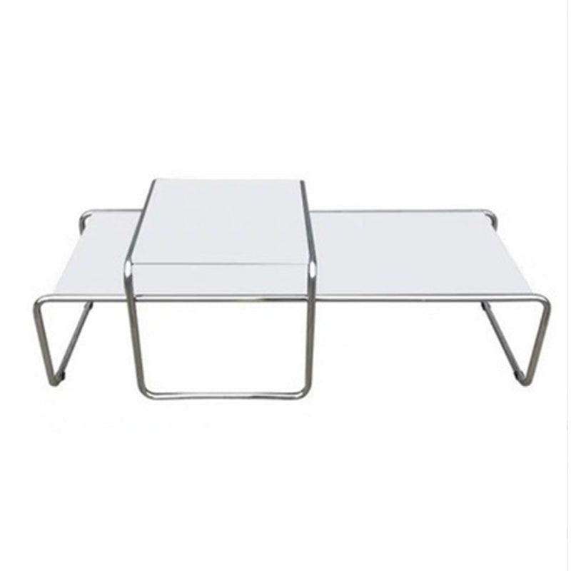 Tavolino contemporaneo a tavolino da caffè in legno rettangolare set da cocktail