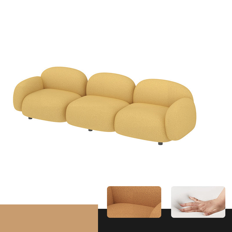 Sofá de brazo cuadrado de cuero de 27.56 "H para sala de estar para sala de estar