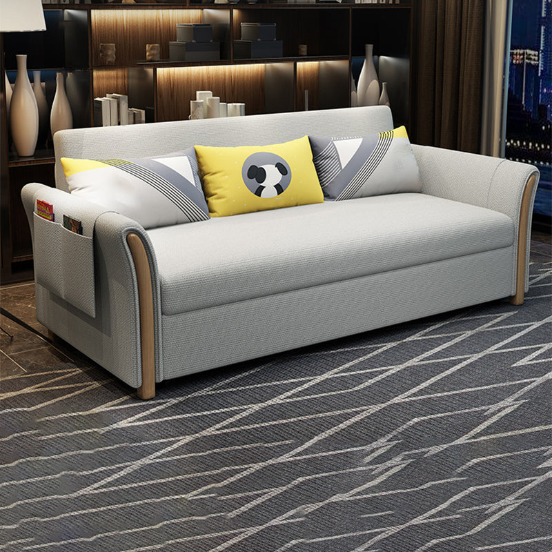 Leinenschlupfofa Cabrio Cabrio ausgestattet Armsofa in Grau