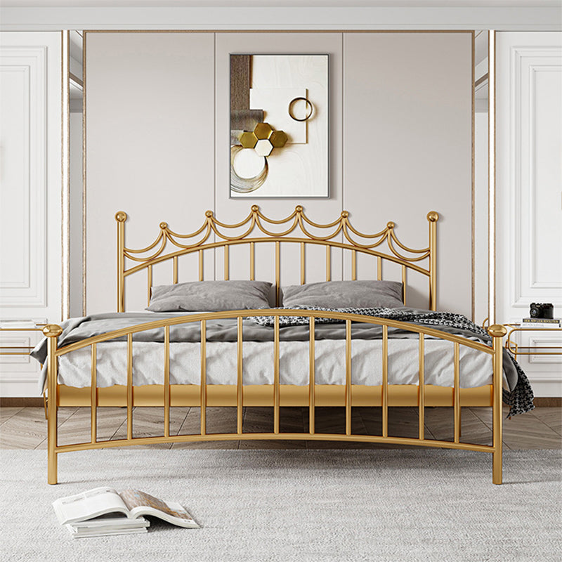 Cadre de lit contemporain de 84,65 pouces de large lit en métal avec tête de lit