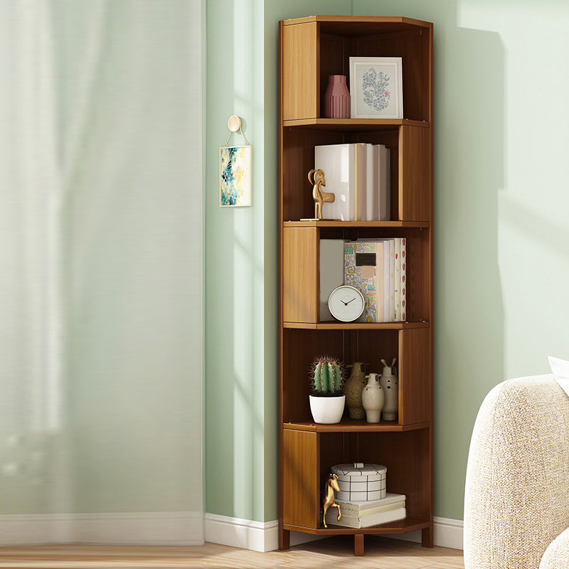 Mid-Century Modern Corner Cabinet with Shelves and Straight Legs in Brown 5 Clearhalo 'Cabinets & Chests' 'cabinets_chests' 'furn' 'furn_cabinets_chests' 'Furniture' 'Living Room Furniture' 5980828