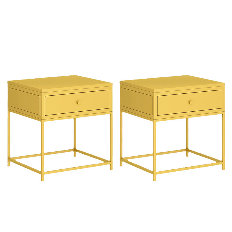 Cabinete moderno de la mesita de noche de metal de 1 cava, 21.7 "de alto