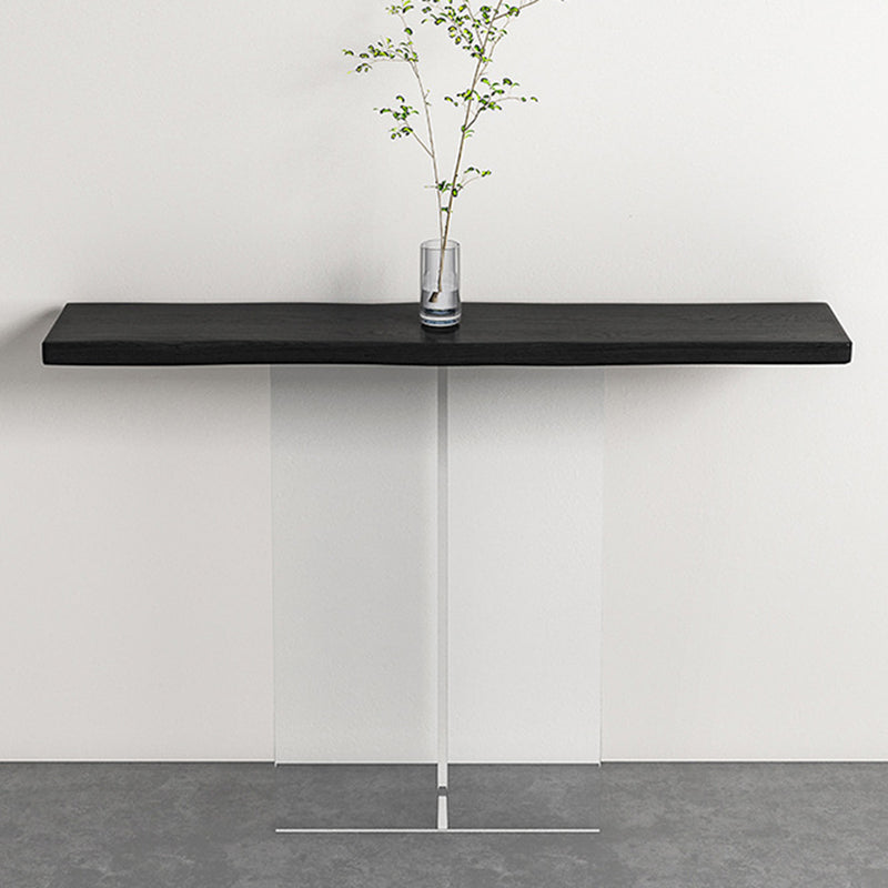 Contemporary Acrylic Console Table 11.8" W Rectangle End Table 63"L x 14"W x 29.5"H Black Clearhalo 'Console Tables' 'console_tables' 'Entry & Mudroom Furniture' 'furn' 'furn_console_tables' 'Furniture' 5983141
