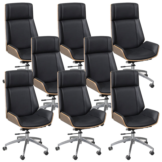 Armless Upholstered Office Chair Modern Slide High Back Management Chair 8 Piece Set Clearhalo 'furn' 'furn_office_chair' 'Furniture' 'Office Chairs' 'Office Furniture' 'office_chair' 5984044
