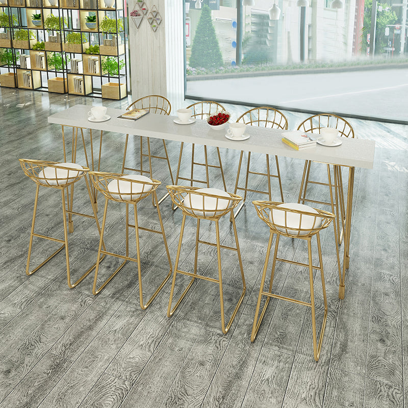 Set di gambe oro rettangolare set 1/2/5/9 pezzi glam in legno set da pub interno