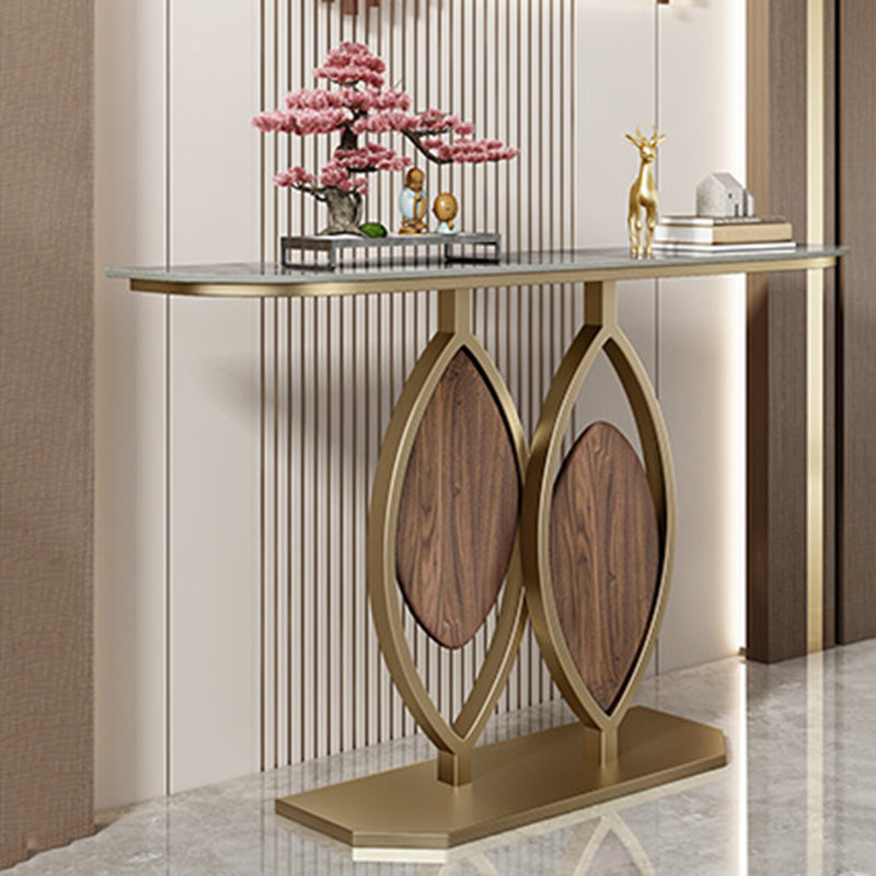 11.8 Inch Wide Console Table Scratch Resistant Slate Glam End Table