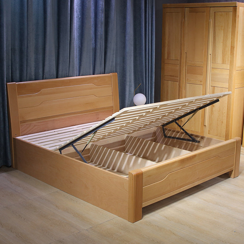 Traditioneller Stilbebuch Buche Festes Farbbett mit Kopfteil