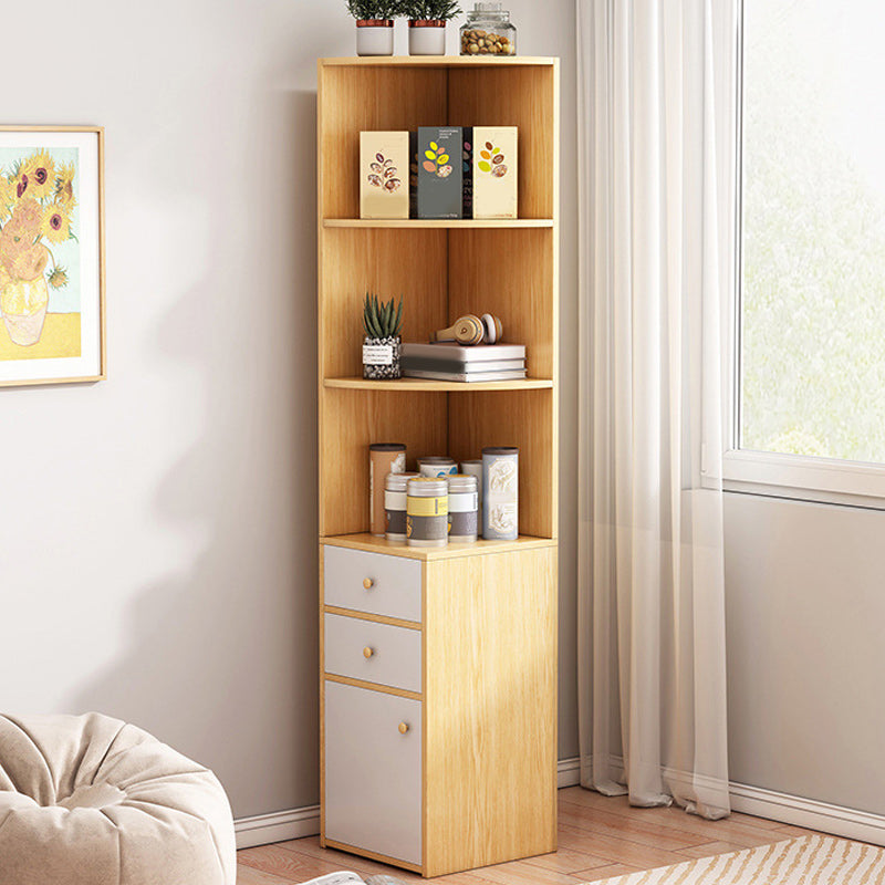 Modern Accent Cabinet with Door and Drawers and Shelves Cabinet