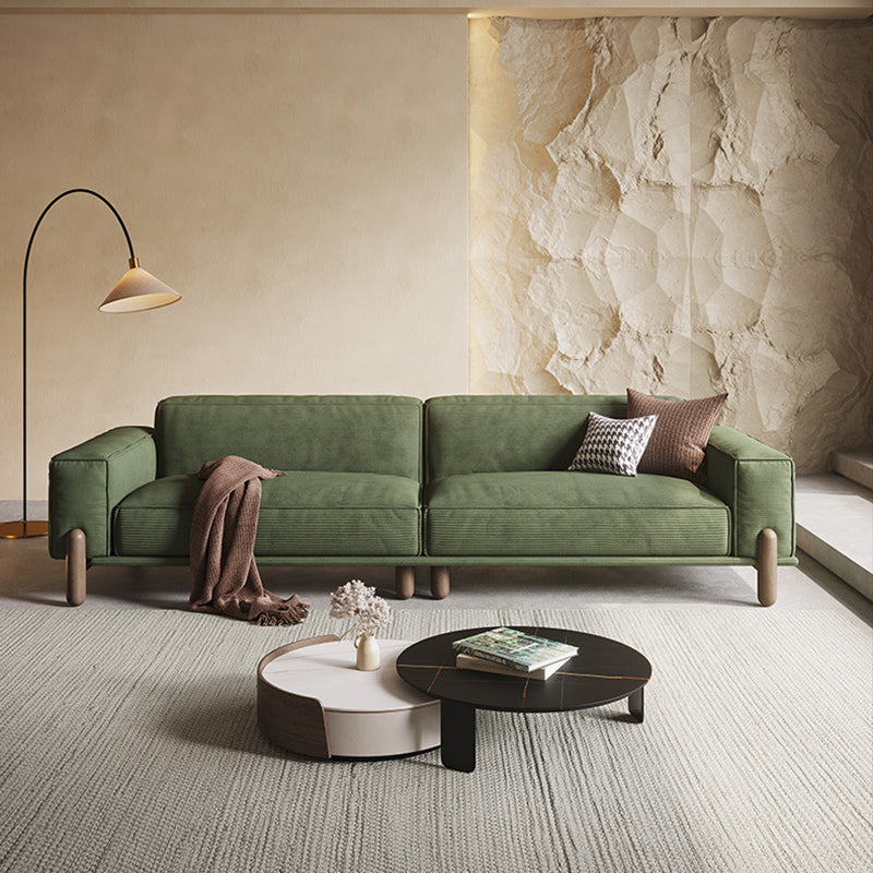 Moderner Stil Cordofa 30,7 "Hochquadrat -Arm -Sofa in Grün