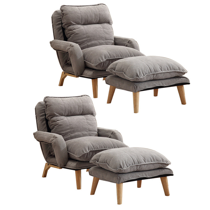 Contemporary Fabric Arms Included With Loose Cover Basic Four Leg Accent Chair