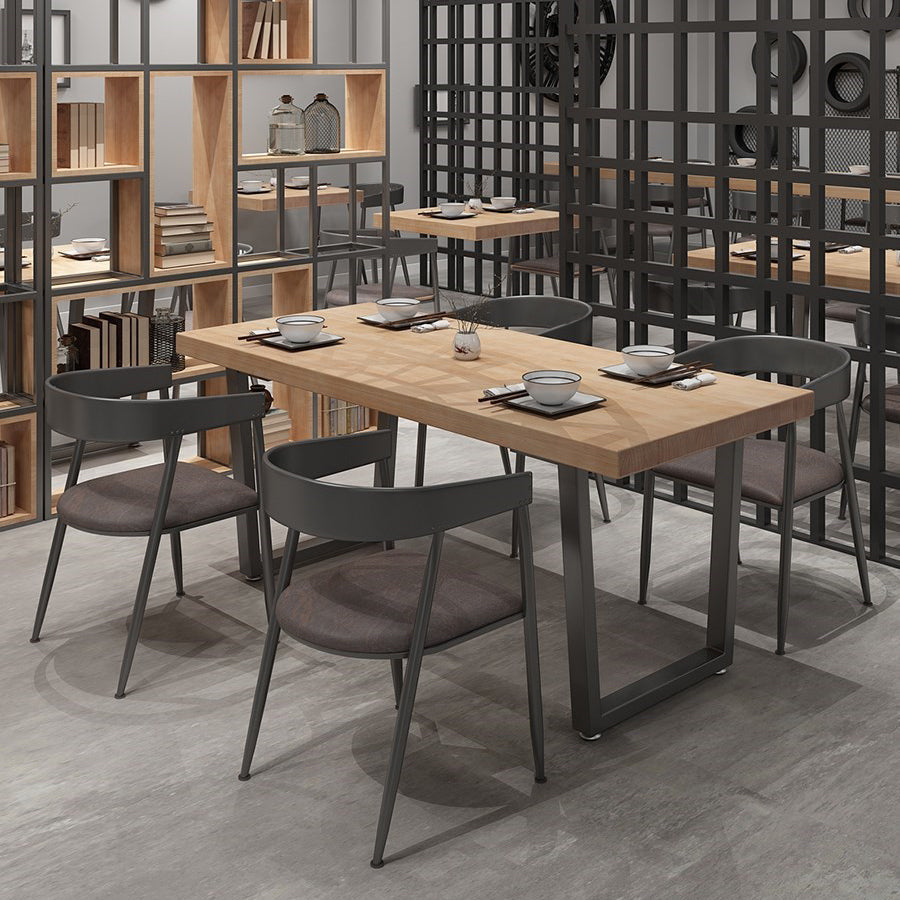 Kiefer Massivholz Esstisch Rechteck Esstisch mit doppelter Sockel