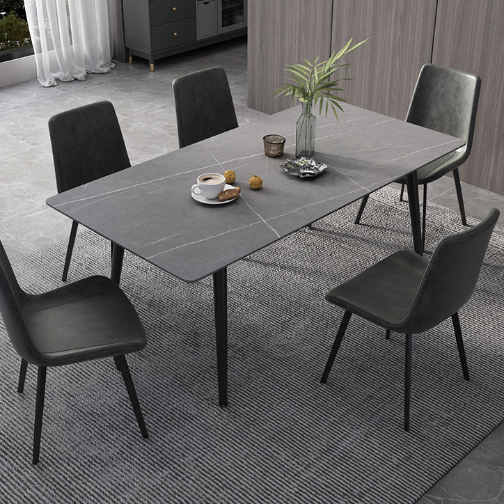 Stone Dining Table Industrial Rectangle Dining Table for Dining Room