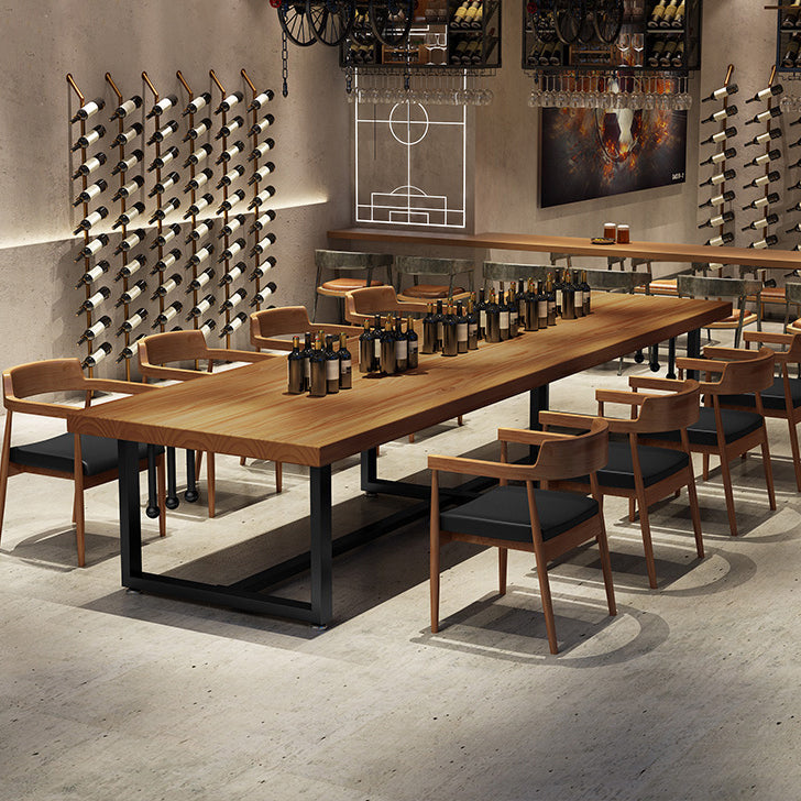 Tavolo da pranzo in legno massiccio di pino tavolo da pranzo rettangolo con base di cavalletto