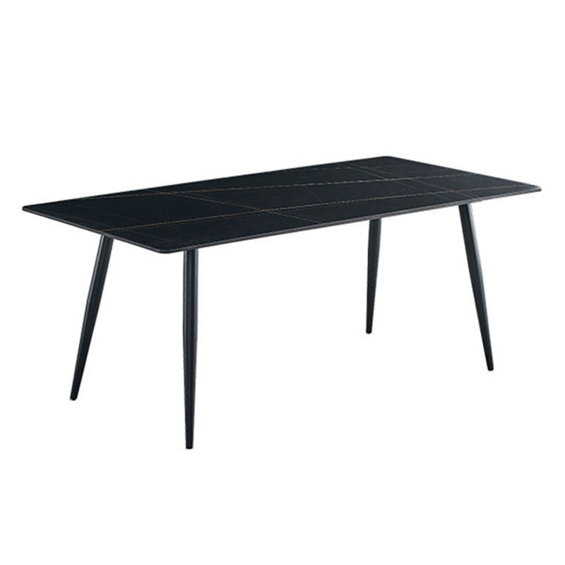 Mesa de comedor rectangular Mesa de comedor de piedra con 4 patas para el comedor