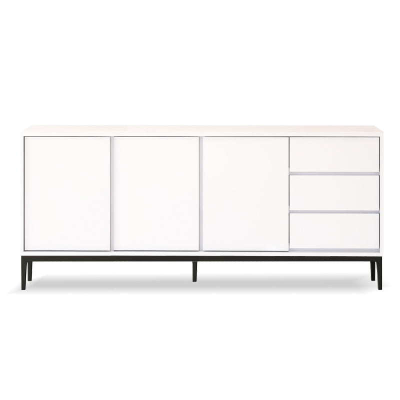 Mesa de buffet de piedra y madera del aparador de buffet con cajones