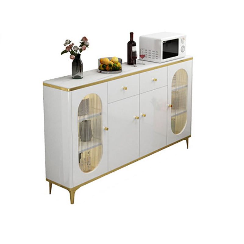 Modern Sideboard with LED Lights Wood Dining Server for Dining Room 70.9"L x 11.8"W x 36.2"H Gold Clearhalo 'buffet_sideboard' 'Buffets & Sideboards' 'furn' 'furn_buffet_sideboard' 'Furniture' 'Kitchen & Dining Furniture' 5998806