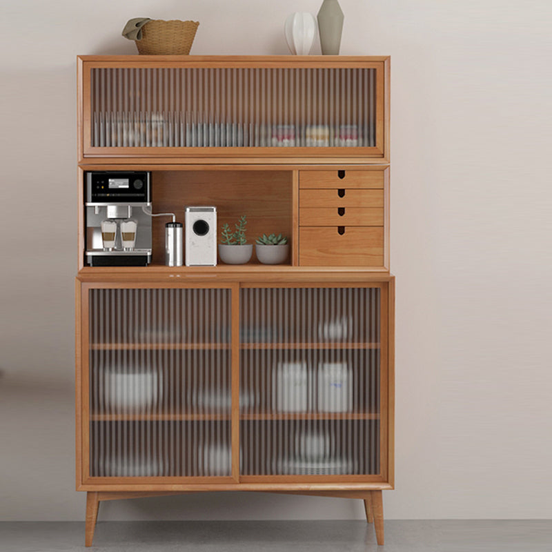 Moderno mobile da pranzo in legno finto standard naturale da 20 "cabinetti a con porte con porte