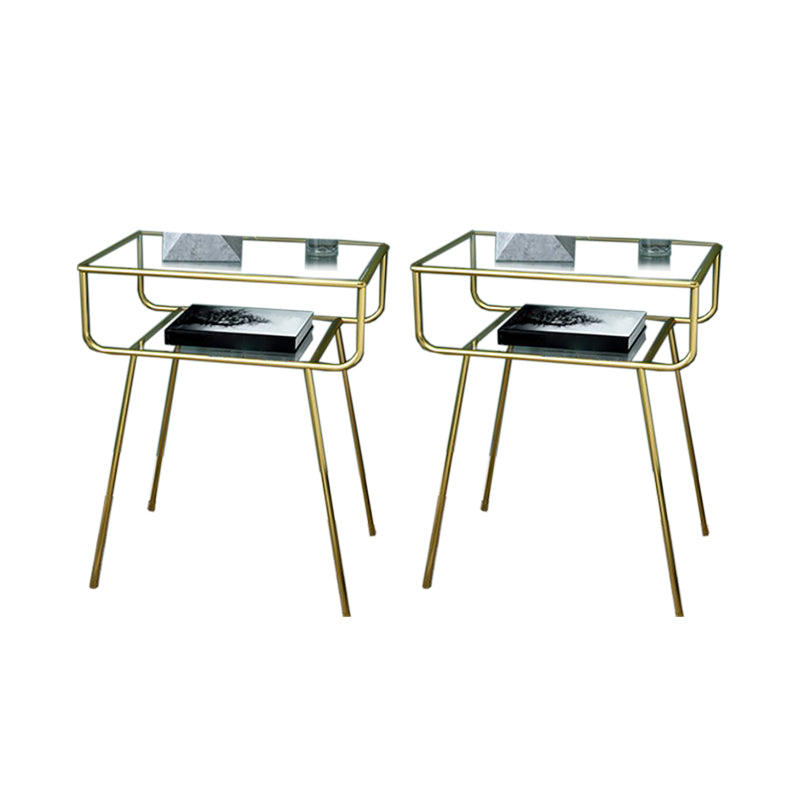 23.62 "de altura 2 de la cama de 2 estadías de vidrio de vidrio con piernas con piernas