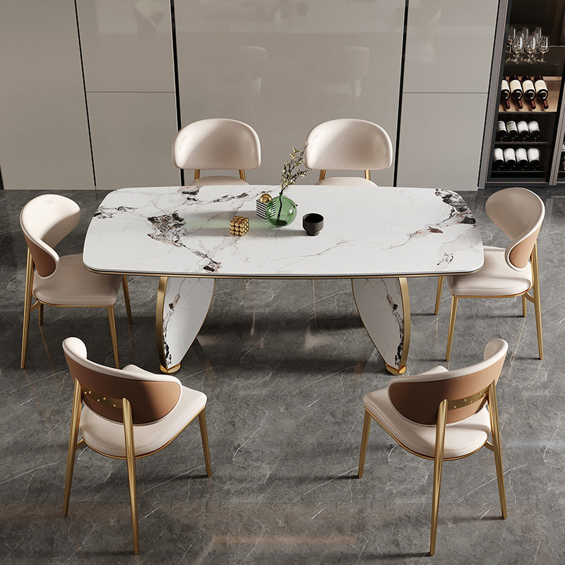 Lussuoso set tavolo da pranzo rettangolare set da pranzo rettangolare