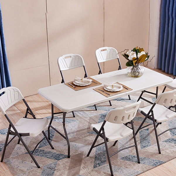 Eigentijdse rechthoekige schrijfbureau plastic vouwkantoor bureau