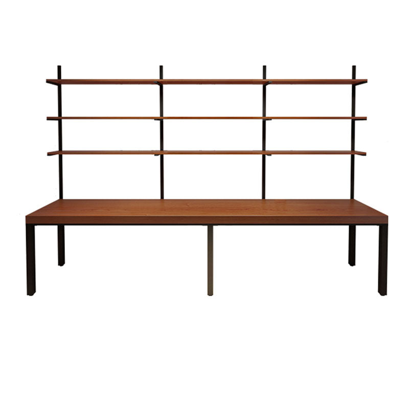 Modern massief houten bureau rechthoekig woning schrijven bureau in bruin