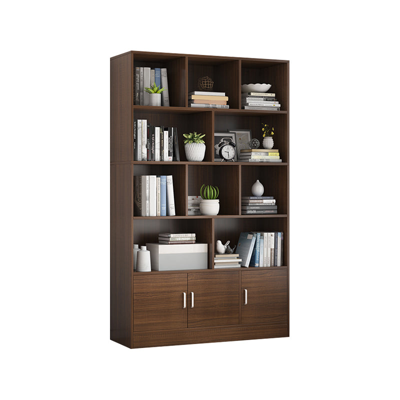 9.45" Wide Matte Finish Bookshelf Wood Standard Shelf Bookcase for Bedroom 47.2"L x 9.4"W x 70.1"H Nut-Brown Clearhalo 'Bookcases' 'furn' 'furn_bookcases' 'Furniture' 'Office Furniture' 6006216