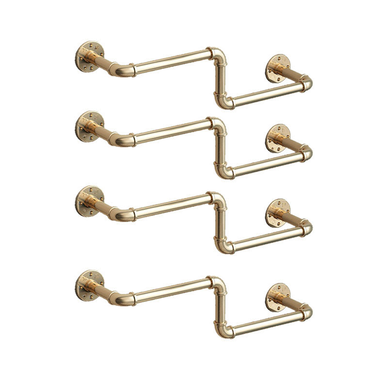 Industrial Coat Rack Irregular Shape Wall-Mounted Hanging Rail Entryway Kit Gold Irregular 4 Piece Set Clearhalo 'Entry & Mudroom Furniture' 'furn' 'furn_hall_tree_coat_racks' 'Furniture' 'Hall Trees & Coat Racks' 'hall_tree_coat_racks' 6008386