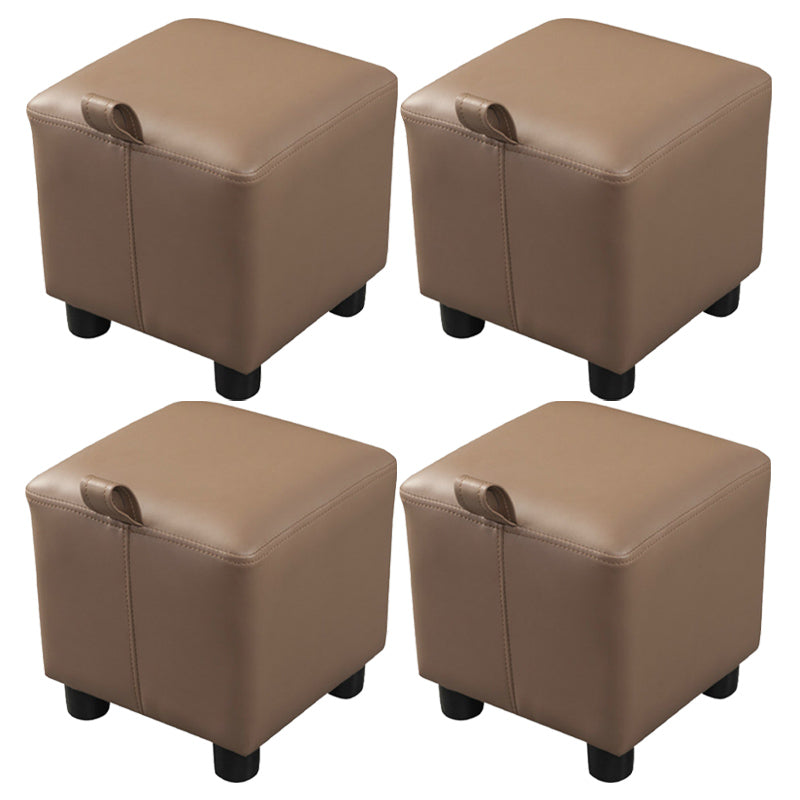 Orange moderne standard en faux cuir carré standard pour le salon