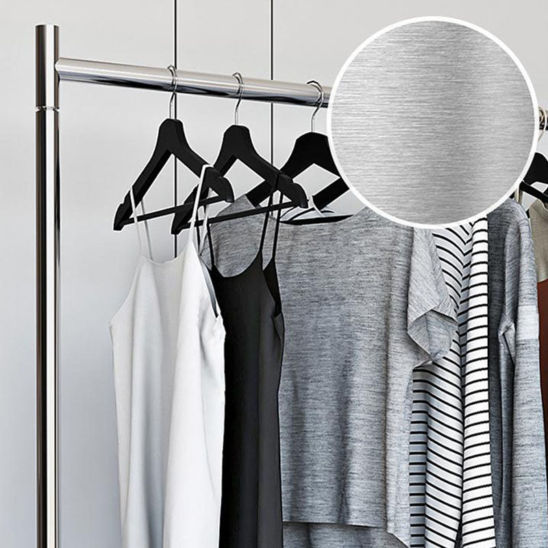 Industrial Coat Hanger Stainless Steel Hanging Rail and Castors Hall Tree