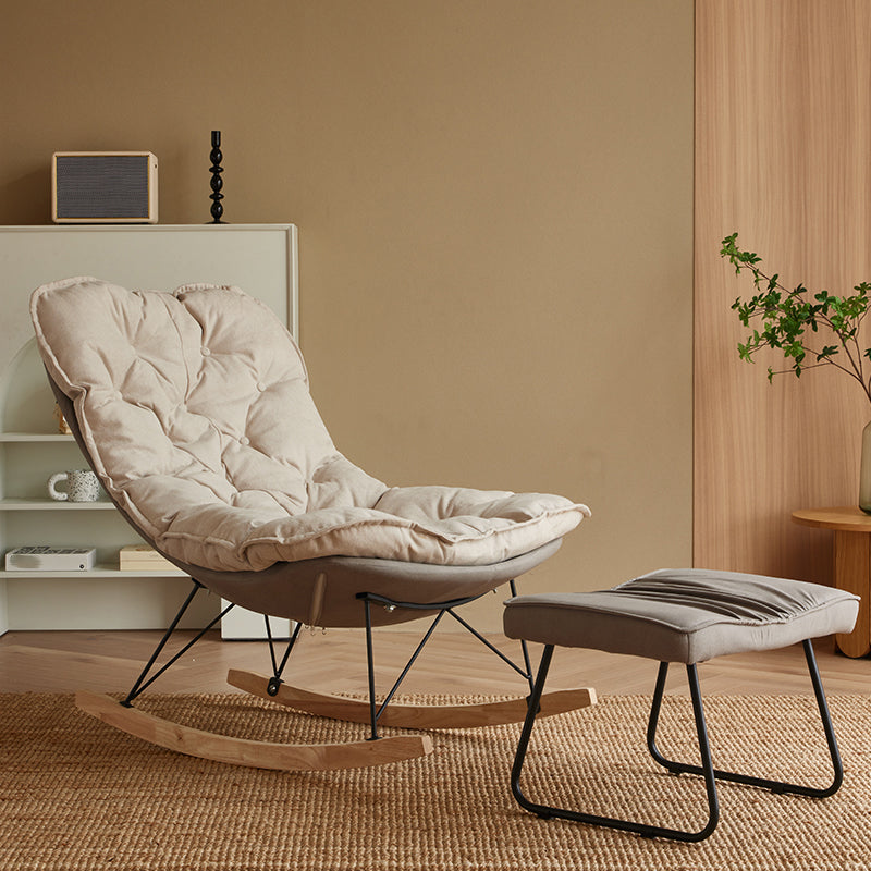 Sedia a roccia moderna sedia da bilanciere telaio metallico con sedile imbottito