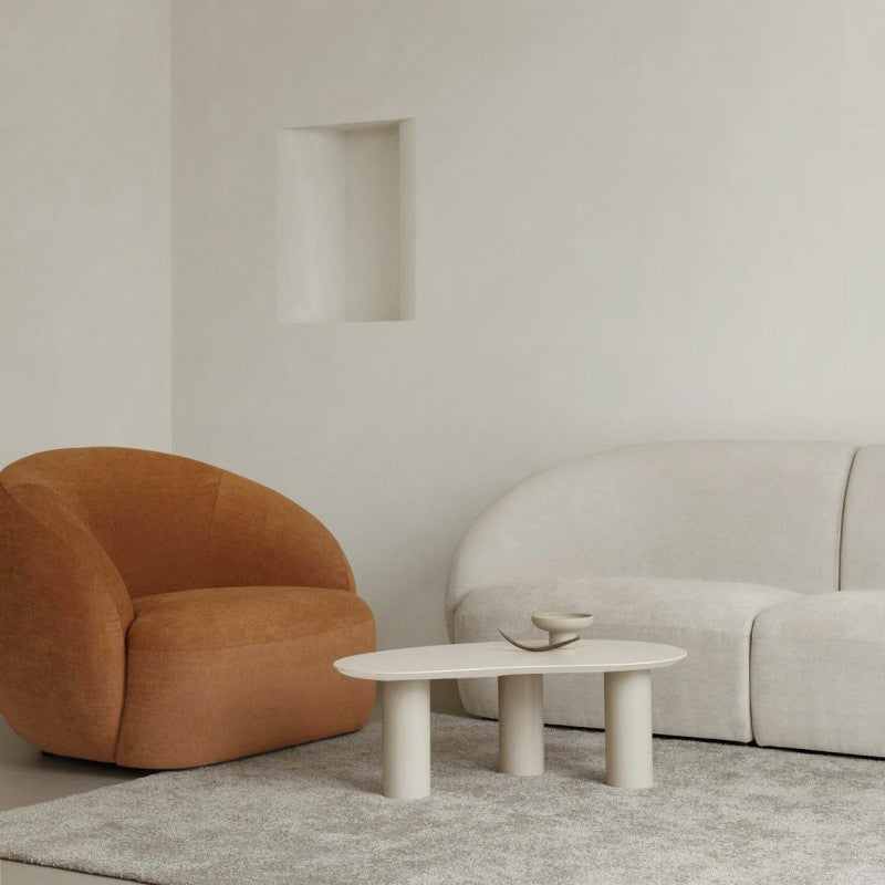 Tavolino da caffè in legno a 3 gambe Tavolino da cocktail a forma di nuvola - 13 "H