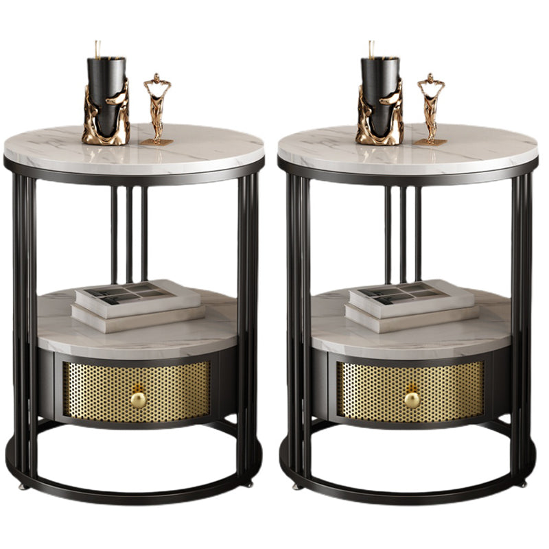 Zeitgenössischer Schieferobertisch mit Schublade