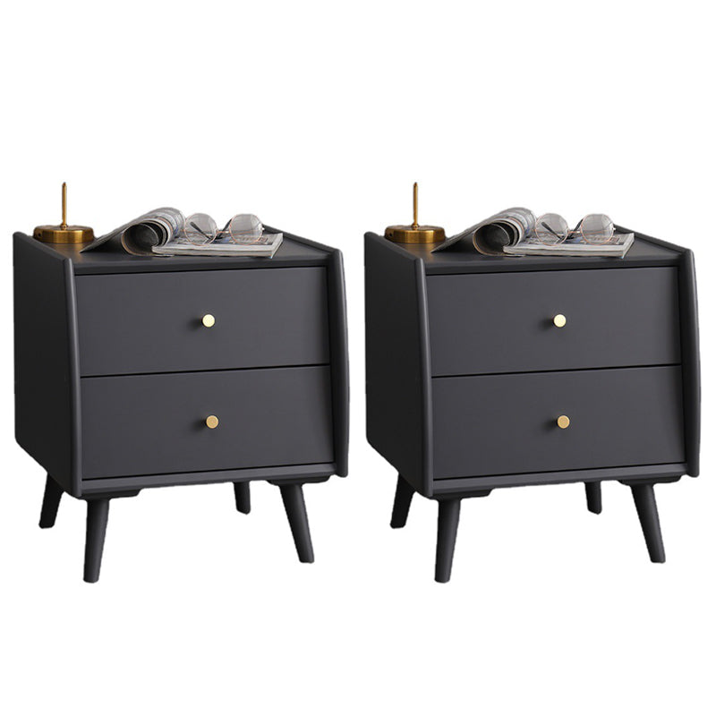 Table de nuit moderne 2 tiroirs table de nuit en bois massif, 20 "de haut
