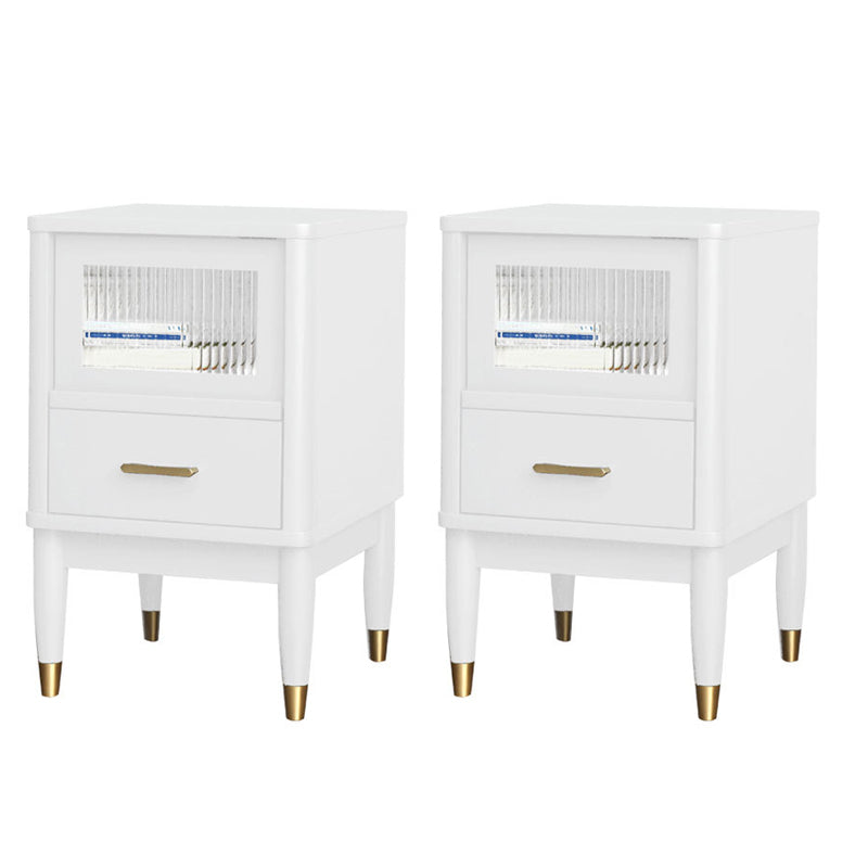 Tavolo accento contemporaneo comodino tavolo da notte in legno solido con cassetto