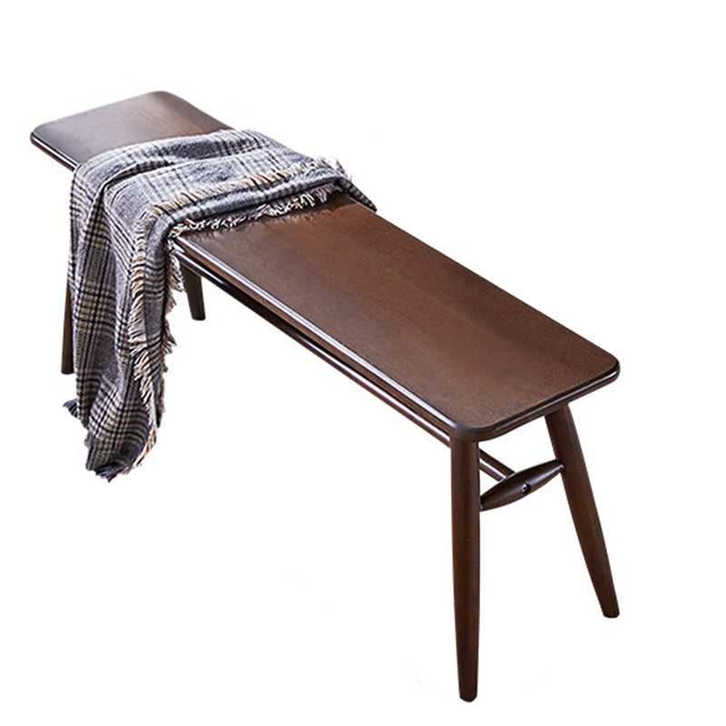 Contemporary Seating Bench Solid Wood Bench with Squared Legs 47.2"L x 10.8"W x 17.3"H Walnut Clearhalo 'Benches' 'Chairs & Seating' 'furn' 'furn_benches' 'Furniture' 'Living Room Furniture' 6020422