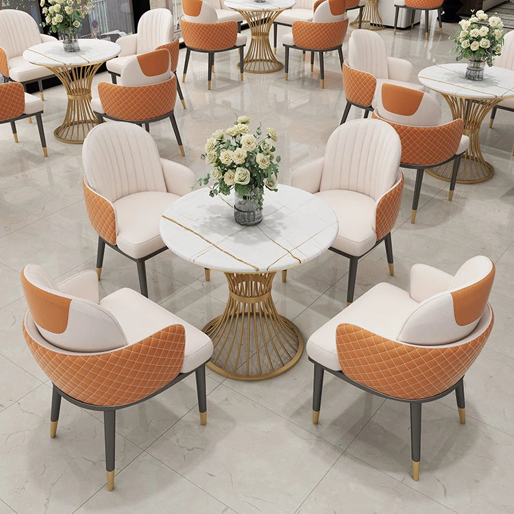 Set da pranzo in pietra sinterizzato in stile glam 1/2/3/4/5 pezzi set da pranzo per uso domestico