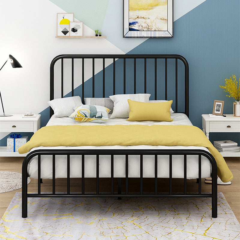 Modern Metal Headboard Bed Frame Rectangular Bed with Metal Legs