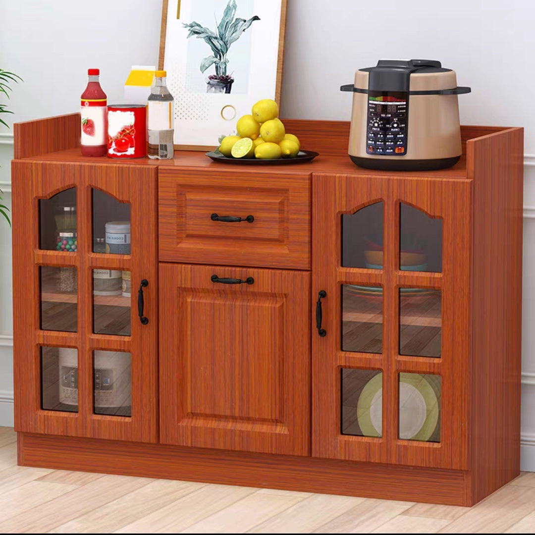 Mid-Century Modern Storage Cabinet Square Accent Cabinet with Drawer