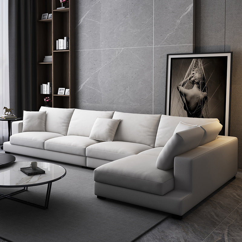 Cuscino in tessuto divano sezionale di divano quadrato sezionale in grigio