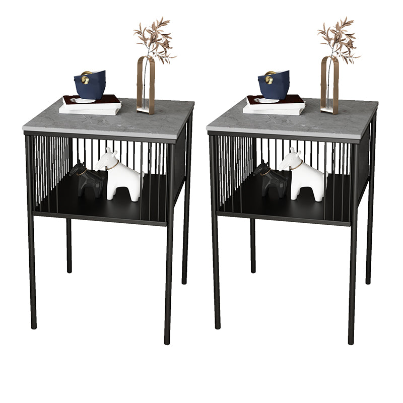 Metal de metal modernista 4 patas de la mesa de la mesa cuadrada de la pizarra cuadrada