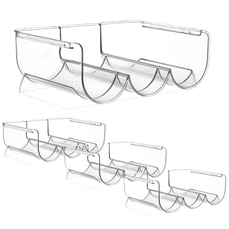 Modern Acrylic Wine Rack Bottle Tabletop Or Countertop Free-Stand Bottle Holder in Clear 12"L x 8.1"W x 4.1"H 4 Piece Set Clearhalo 'furn' 'furn_wine_racks' 'Furniture' 'Kitchen & Dining Furniture' 'Wine Racks' 'wine_racks' 6032417