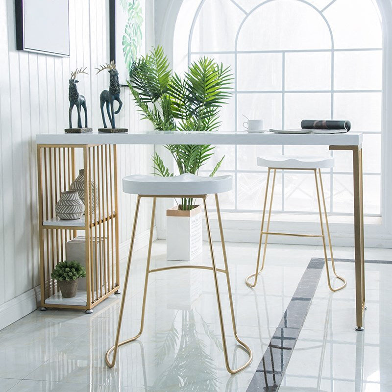 Glam 1/3 pezzi tavolo da bar set rettangolo tavolino in legno con sgabelli per sala da pranzo