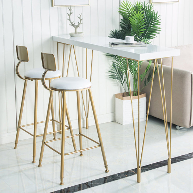 Glam rechthoekige staaf Tabel 1/2/3 stukken vaste houten toonbank met gestoffeerde ontlasting