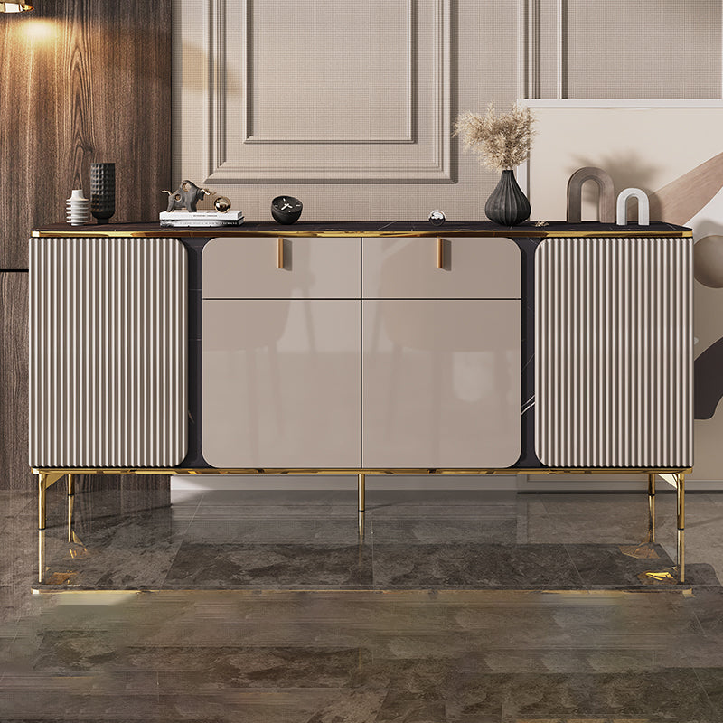 Sideboard Glam Sideboard con cassetto in pietra e sideboard a buffet in legno