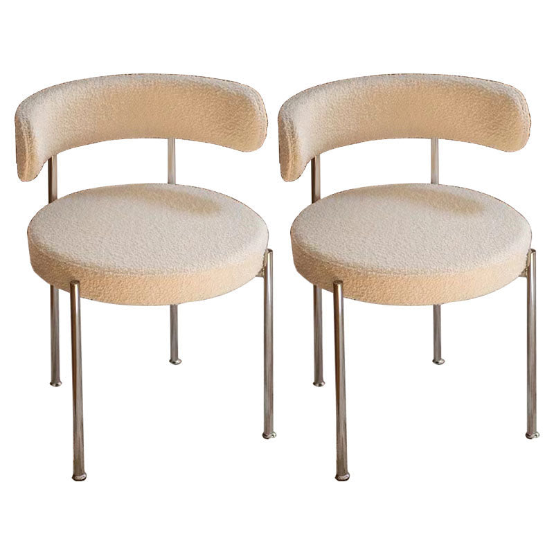 Open Back Dining Chair Designer Style Home Velvet Side Chair