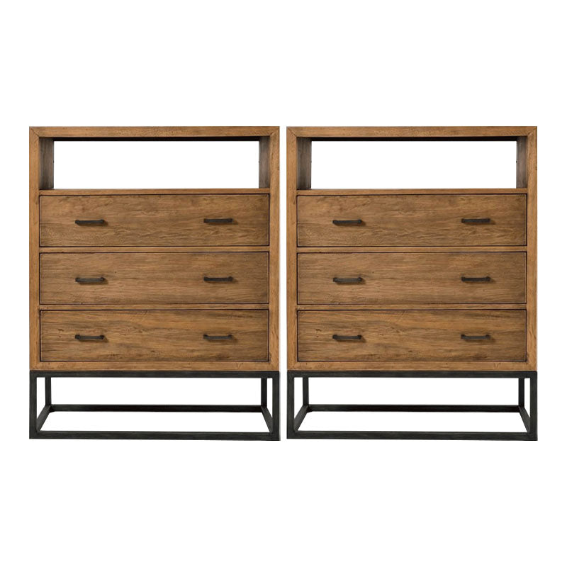 Mesa nocturna de almacenamiento de cajones nocturnos de cama de cama industrial para dormitorio