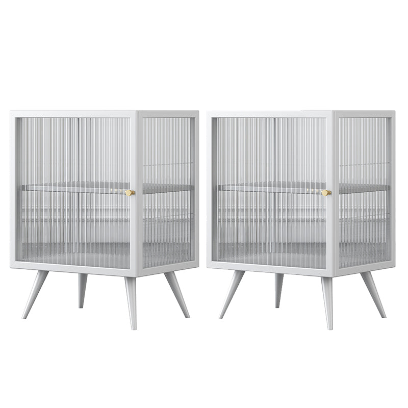 Porte moderne incluse comodini in metallo mobile da comodino con gambe per camera da letto