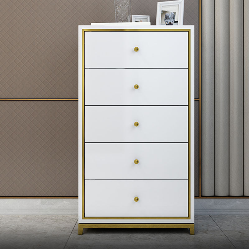 Casse di stoccaggio in legno fabbricato da 15,6 pollici con cassettiera glam con cassetti 2/3/4/5